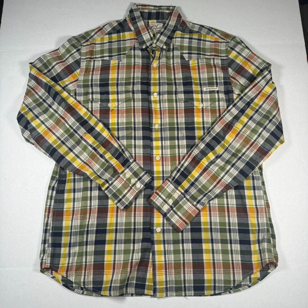 Lucky Brand Sportswear Multicolor Plaid Western Button Up Long Sleeve Large